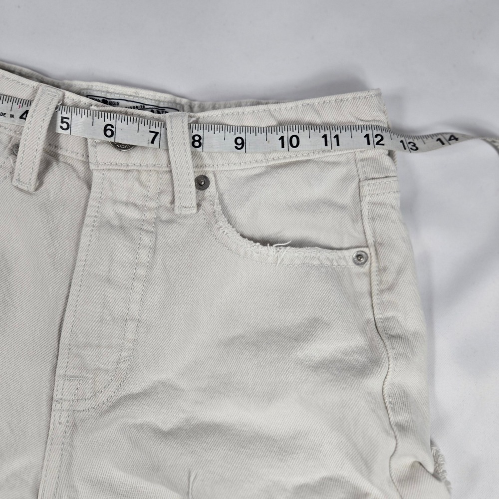 Lucky Brand Denim Luck Pins Shorts Distressed Frayed Hem Cone Denim‎ Sz 0/25 Y2K - Picture 10 of 11